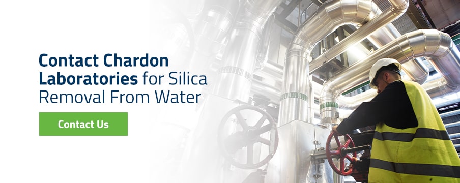 Contact Chardon Laboratories for Silica Removal From Water