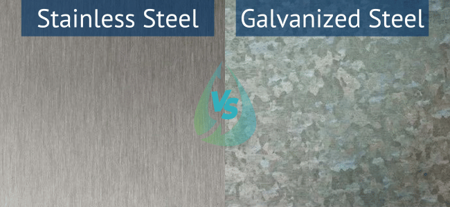 Stainless Steel vs Galvanized Steel side by side comparison.