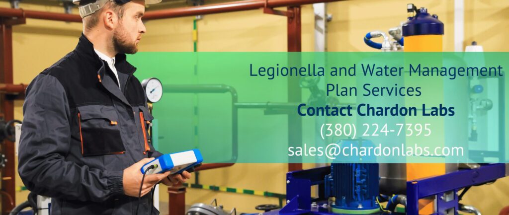 Legionella and Water Management Plan Services 
Contact Chardon Labs
(380) 224-7395
sales@chardonlabs.com