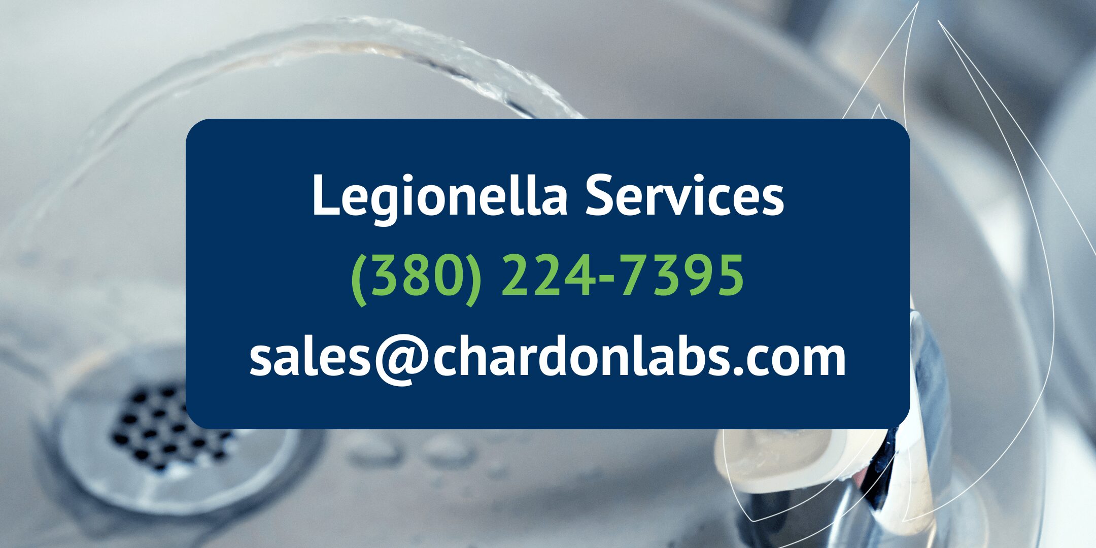 Legionella Services (380) 224-7395 sales@chardonlabs.com