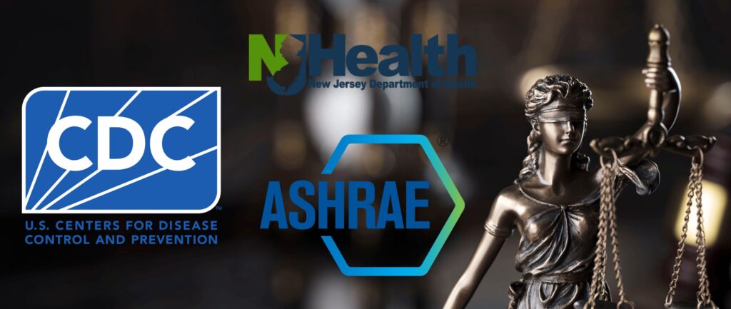 CDC
New Jersey Department of Health
ASHRAE